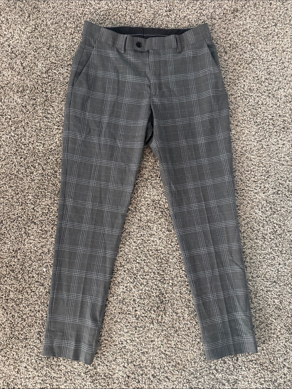 Father Sons Men's Plaid Dress Trousers - Gray